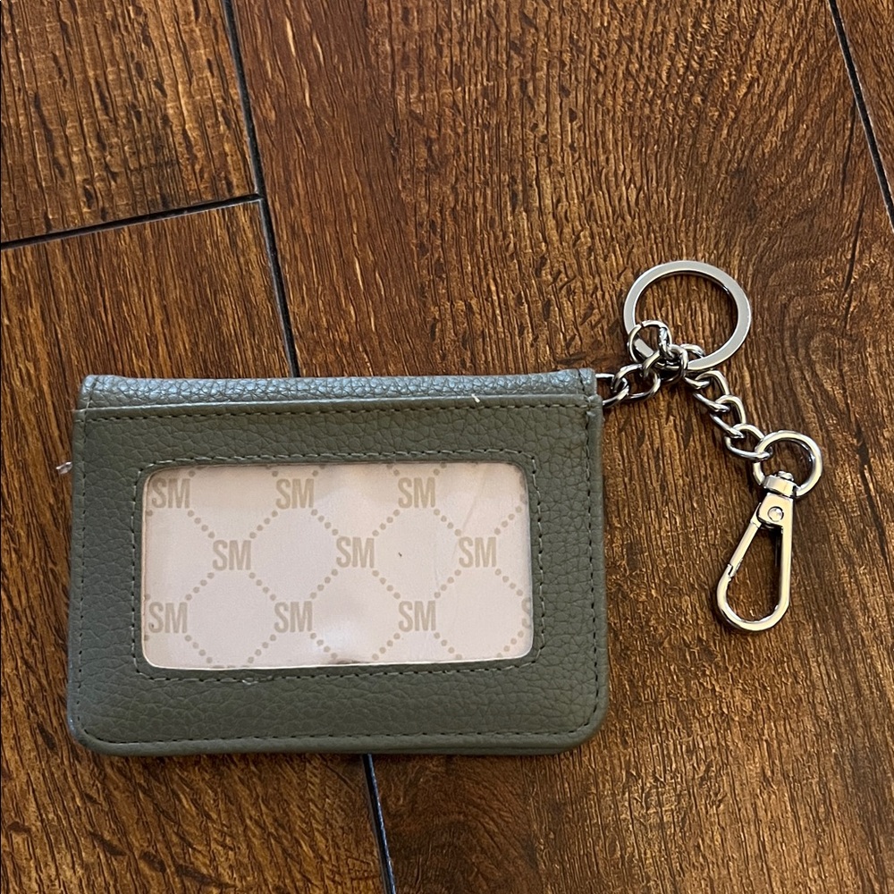 Steve Madden Olive Leather Keychain Wallet - Picture 2 of 3